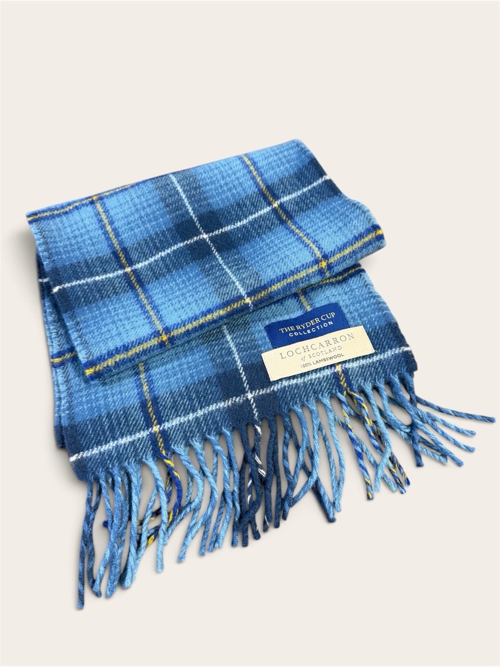NWOT Lochcarron of Scotland The Ryder Cup Collection 100% Lambswool Plaid Scarf